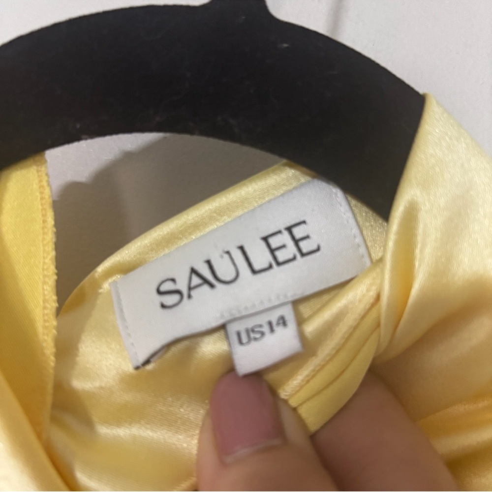 Sau Lee PENELOPE BACKLESS SATIN GOWN Size 14 - Picture 6 of 10